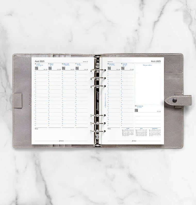 Recharge agenda FILOFAX 2025 - 2026 - A5 - Semaine sur deux pages (français) - 5059145597499