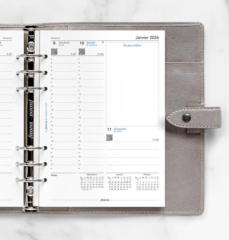 Recharge agenda FILOFAX 2026 - A5 - Semaine sur deux pages (français) - 5059145597475
