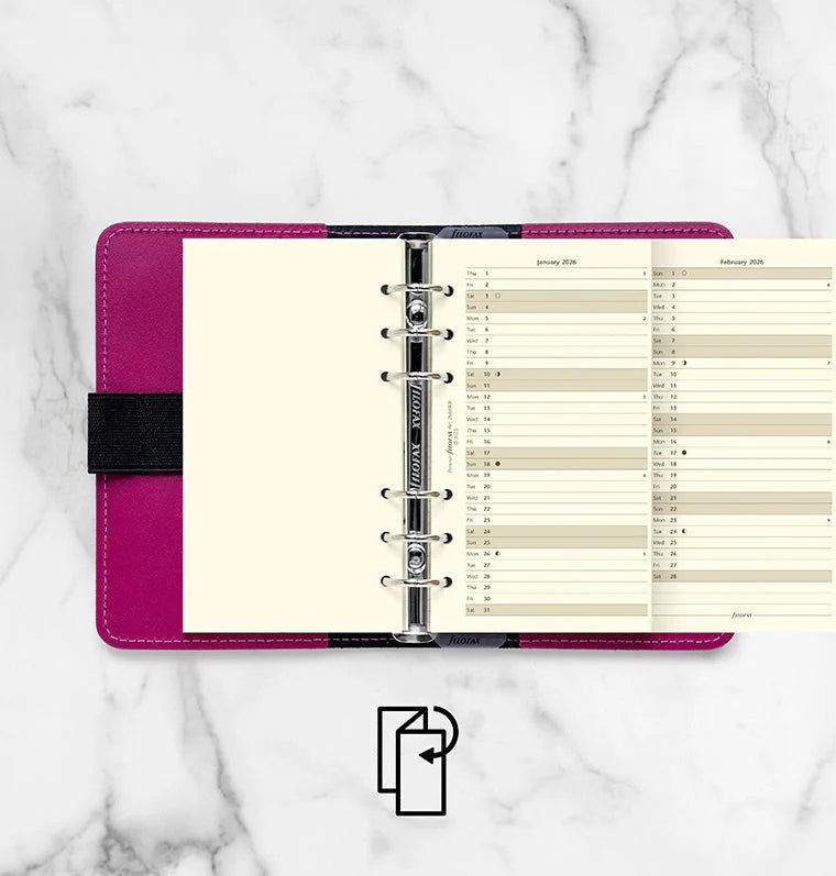 Recharge agenda FILOFAX 2026 - Personal - Planning annuel vertical (anglais) - 5059145550784
