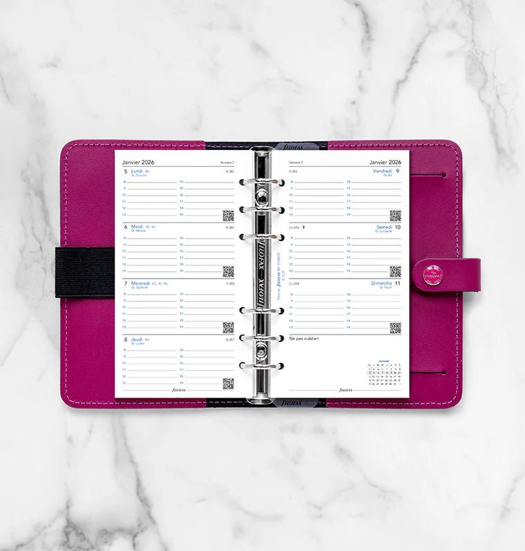 Recharge agenda FILOFAX 2026 - Personal - Semaine sur deux pages (français) - 5059145596799