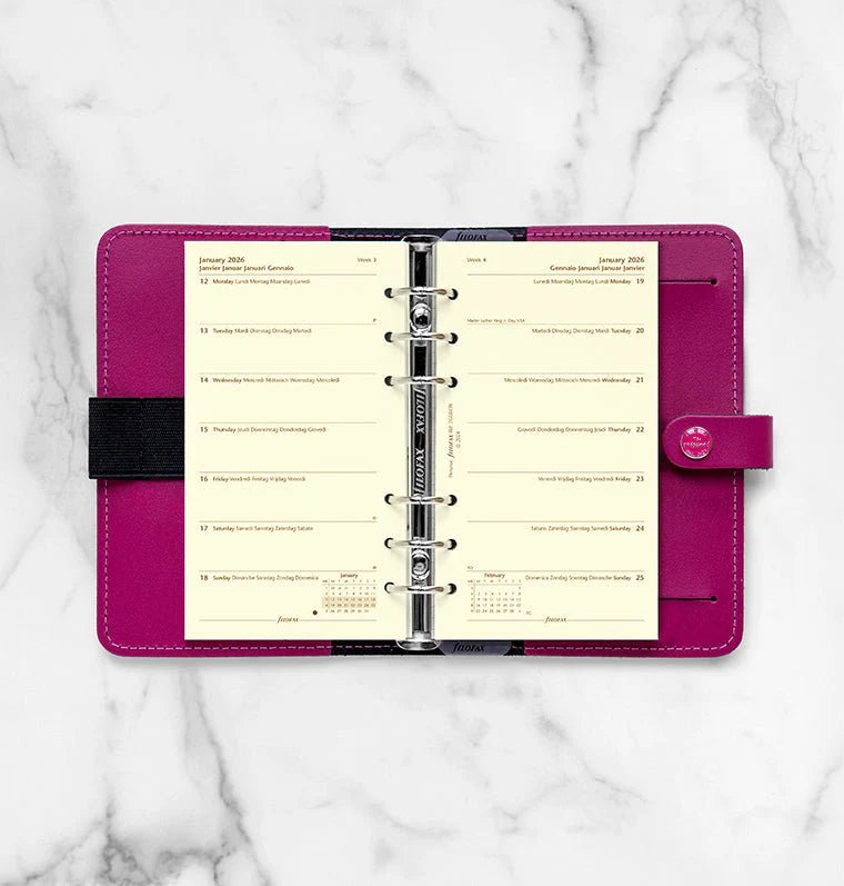Recharge agenda FILOFAX 2026 - Personal - Semaine sur une page (multilingue) - 5059145596812