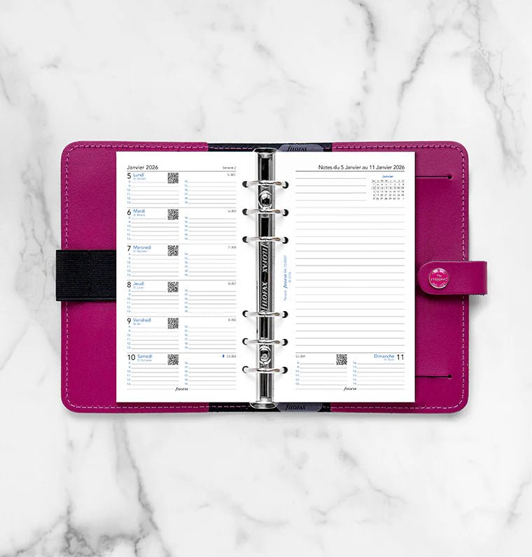 Recharge agenda FILOFAX 2026 - Personal - Semaine sur une page + page de notes (français) - 5059145596775