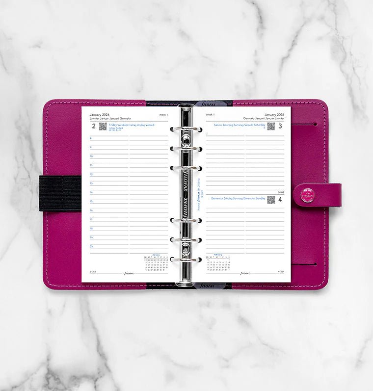 Recharge agenda FILOFAX 2026 - Personal - Un jour par page (multilingue) - 5059145596874