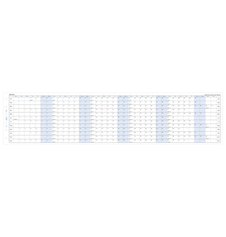 Recharge agenda FILOFAX 2026 - Pocket - Planning annuel horizontal (anglais) - 5059145550623