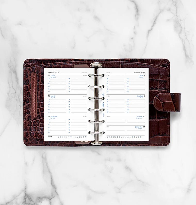 Recharge agenda FILOFAX 2026 - Pocket - Semaine sur deux pages (français) - 5059145596133
