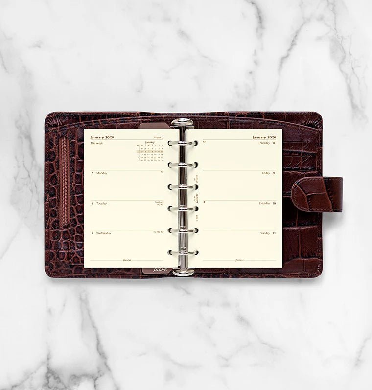 Recharge agenda FILOFAX 2026 - Pocket - Semaine sur deux pages (multilingue) - 5059145596058