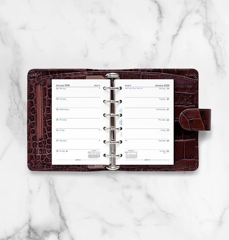 Recharge agenda FILOFAX 2026 - Pocket - Semaine sur une page (multilingue) - 5059145596072