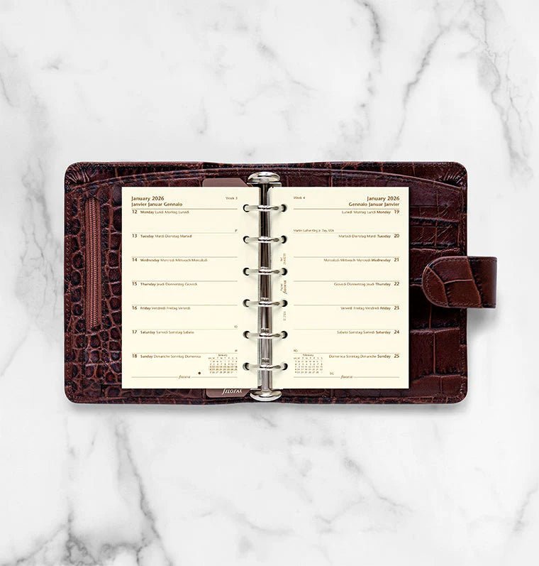 Recharge agenda FILOFAX 2026 - Pocket - Semaine sur une page (multilingue) - 5059145596171