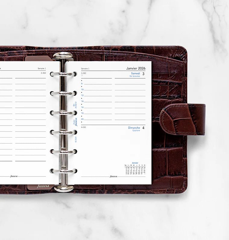 Recharge agenda FILOFAX 2026 - Pocket - Un jour par page (français) - 5059145551101