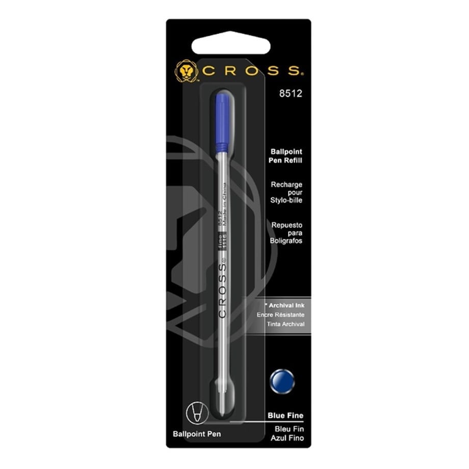 Recharge stylo bille CROSS - Fine (F) - Bleu -