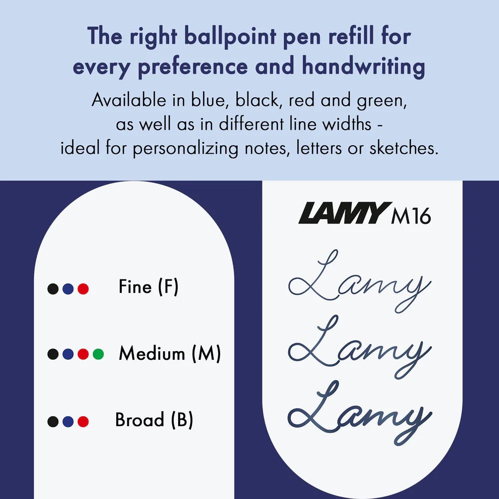 Recharge stylo bille LAMY M16 - Medium (M) - Rouge - 4014519001515