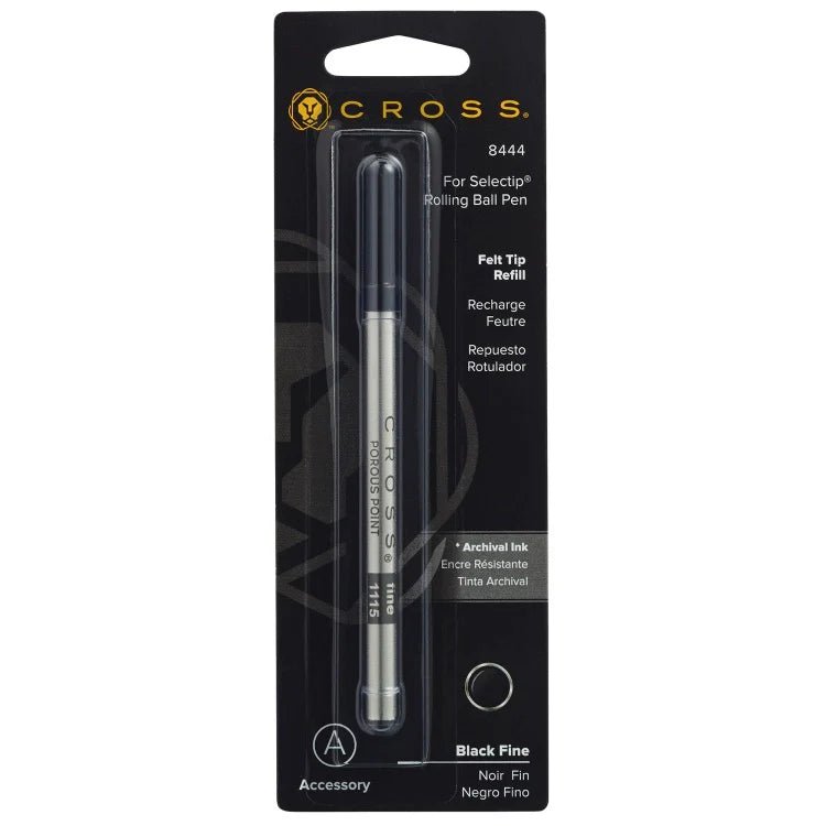 Recharge stylo feutre CROSS - Fine (F) - Noir - 073228084442