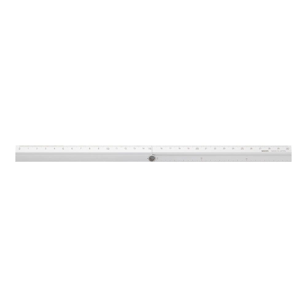 Règle MIDORI multifonction pliable en aluminium - 30 cm - Argent - 4902805422857