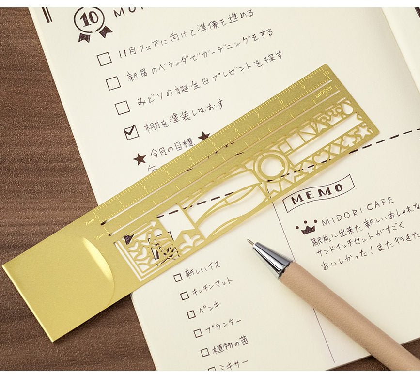 Règle MIDORI normographe - 10 cm - Décorations - 4902805422826