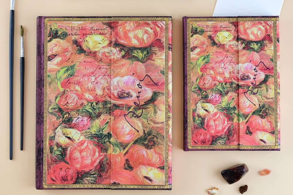 Agenda 2025-2026 PAPERBLANKS Renoir, Lettre à Morisot (1892) - 1 semaine sur 2 pages - Maxi - Hardcover - Vertical - 160p