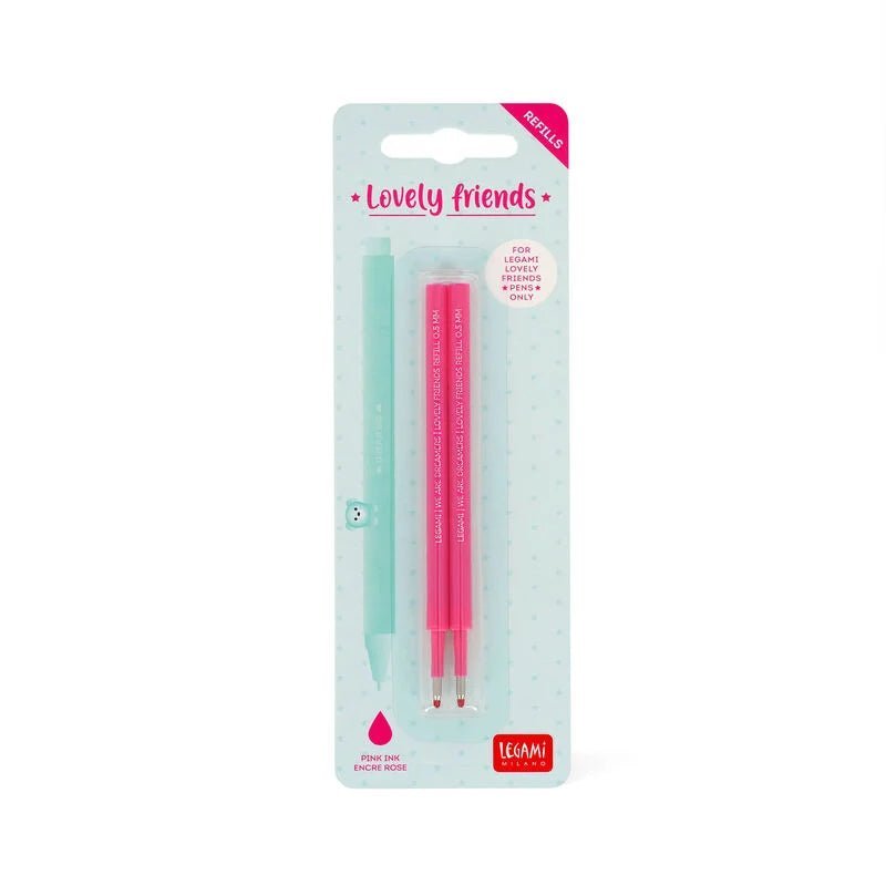 Set de 2 recharges LEGAMI pour stylo à encre gel Lovely Friends - Rose -