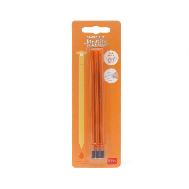 Set de 3 recharges LEGAMI pour stylo à encre gel effaçable - Orange - 8053610782967