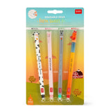 Set de 4 stylos LEGAMI à encre gel effaçable - Farm Sweet Farm