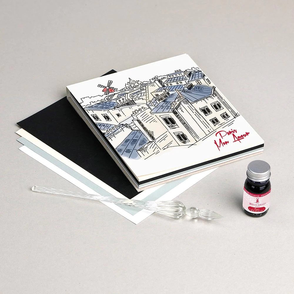 Set de calligraphie Moulin Rouge JACQUES HERBIN - 10 ml - Moulin Rouge - 3329688124493