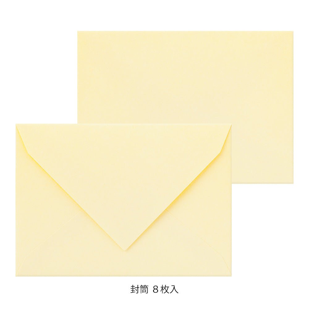 Set de correspondance MIDORI washi Hanairo - Jaune - 4902805869300