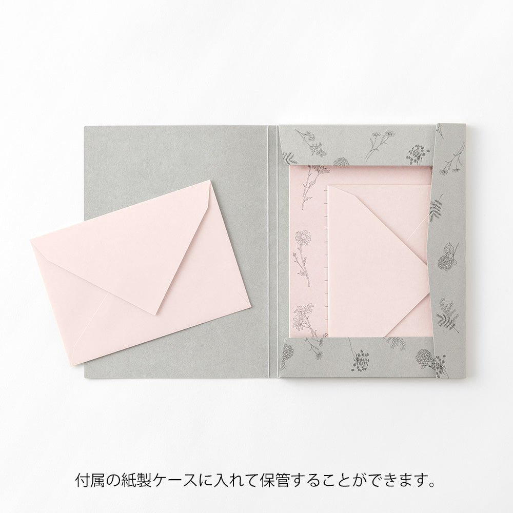 Set de correspondance MIDORI washi Hanairo - Rose - 4902805869294