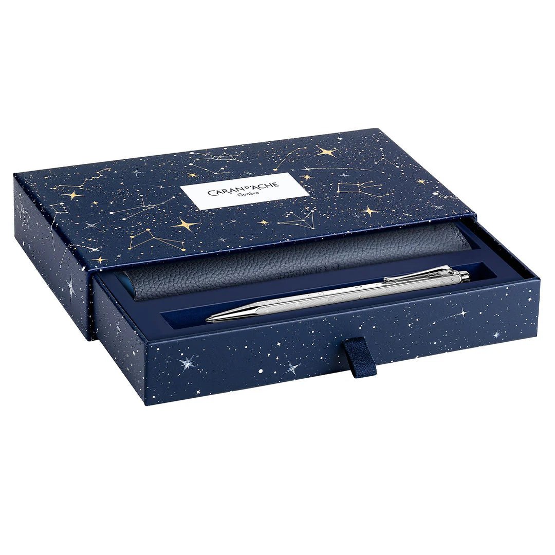 Set stylo bille CARAN D'ACHE Ecridor COSMIC BLUE Édition Spéciale - 7630002355810