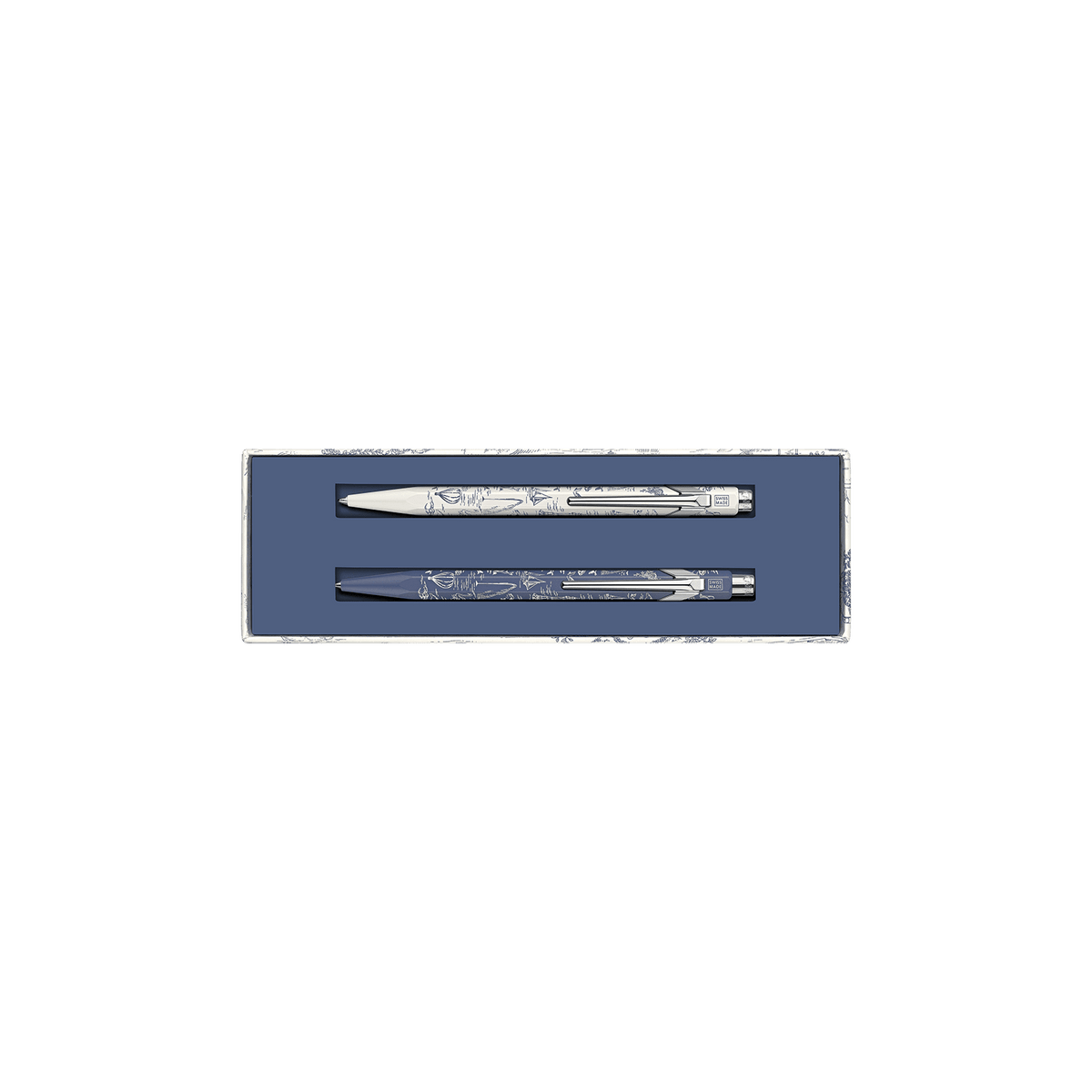 Set stylo bille + porte-mine CARAN D'ACHE 849 Toile de Jouy Geneva Edition - 7630002365727