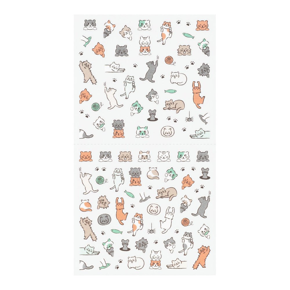 Stickers repositionnables MIDORI Collection - Chats - 4902805827393