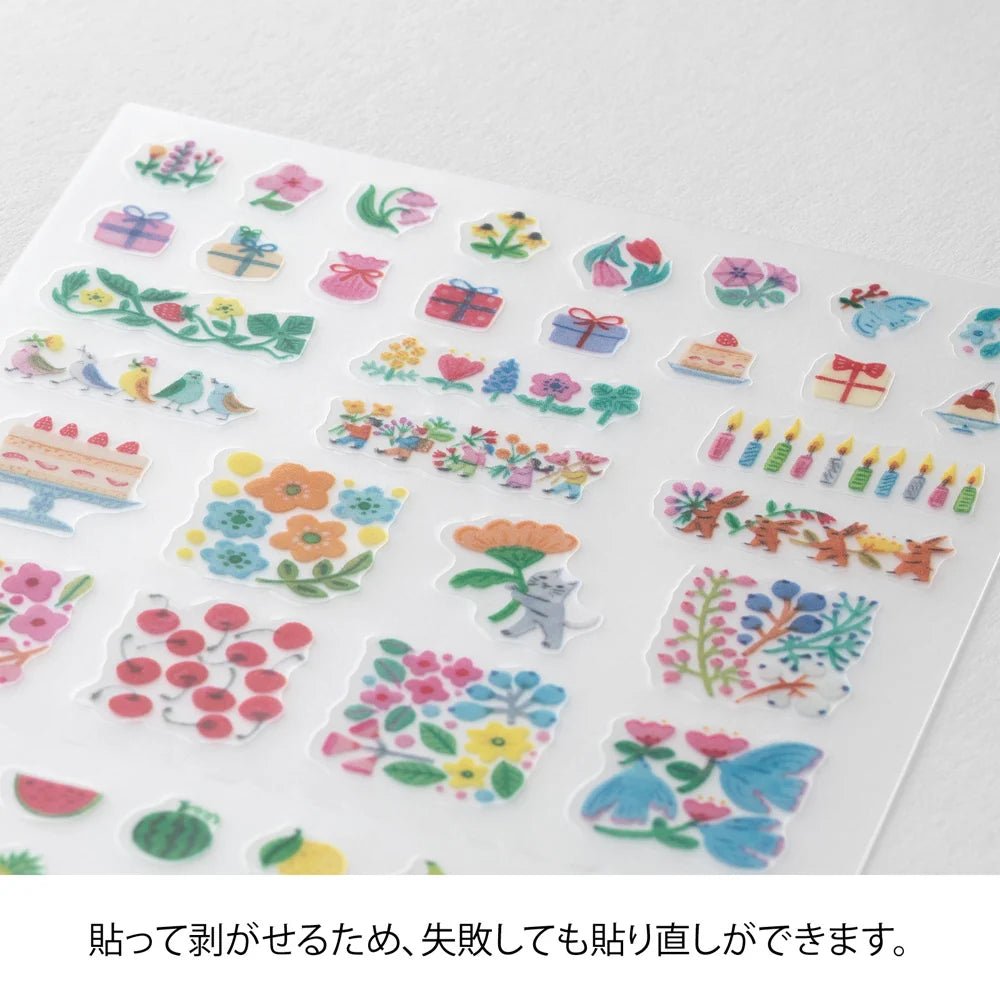 Stickers repositionnables MIDORI Collection - Fleurs - 4902805827416