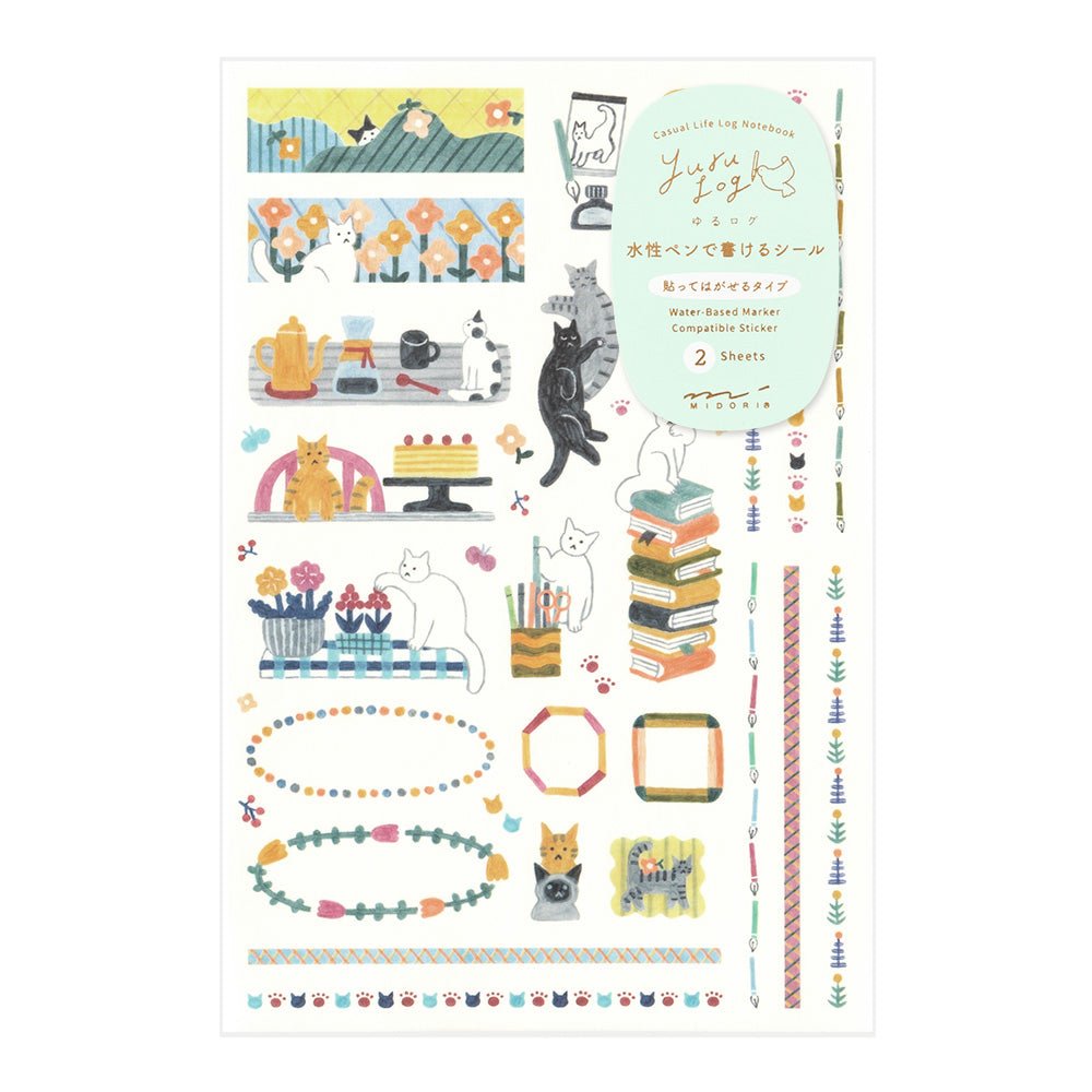Stickers repositionnables MIDORI Yuru Log - Chat - 4902805826730