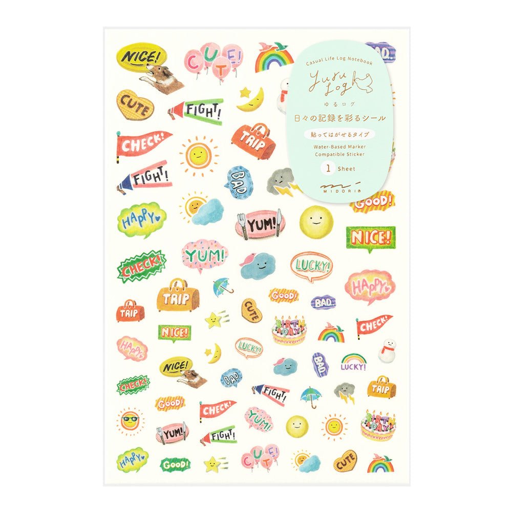 Stickers repositionnables MIDORI Yuru Log - Ma Vie - 4902805826754