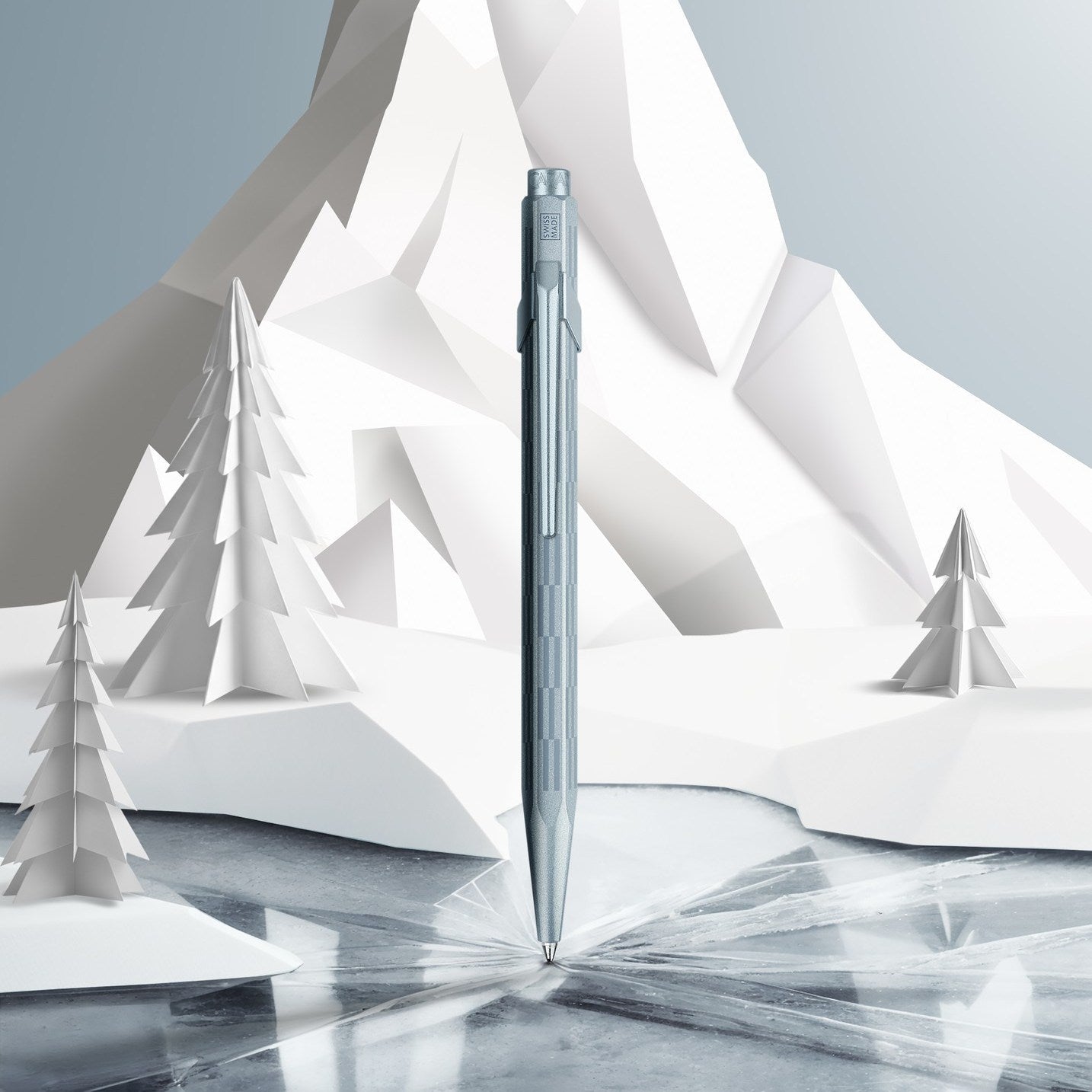Stylo bille CARAN D'ACHE 849 Alpine Frost Édition Spéciale - Bleu - 7630002360838