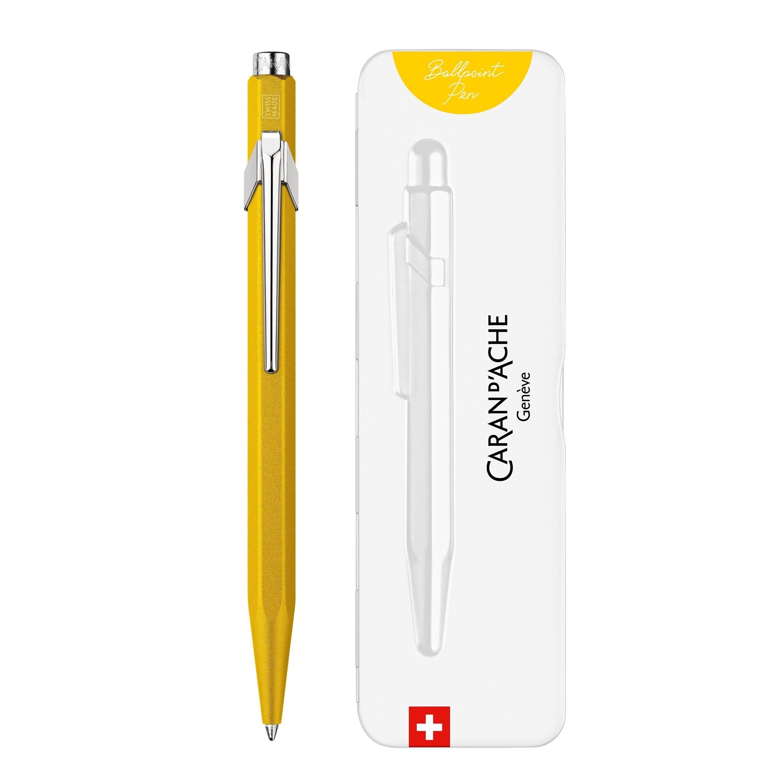Stylo bille CARAN D'ACHE 849 Colormat - X - Jaune - 7630002352000