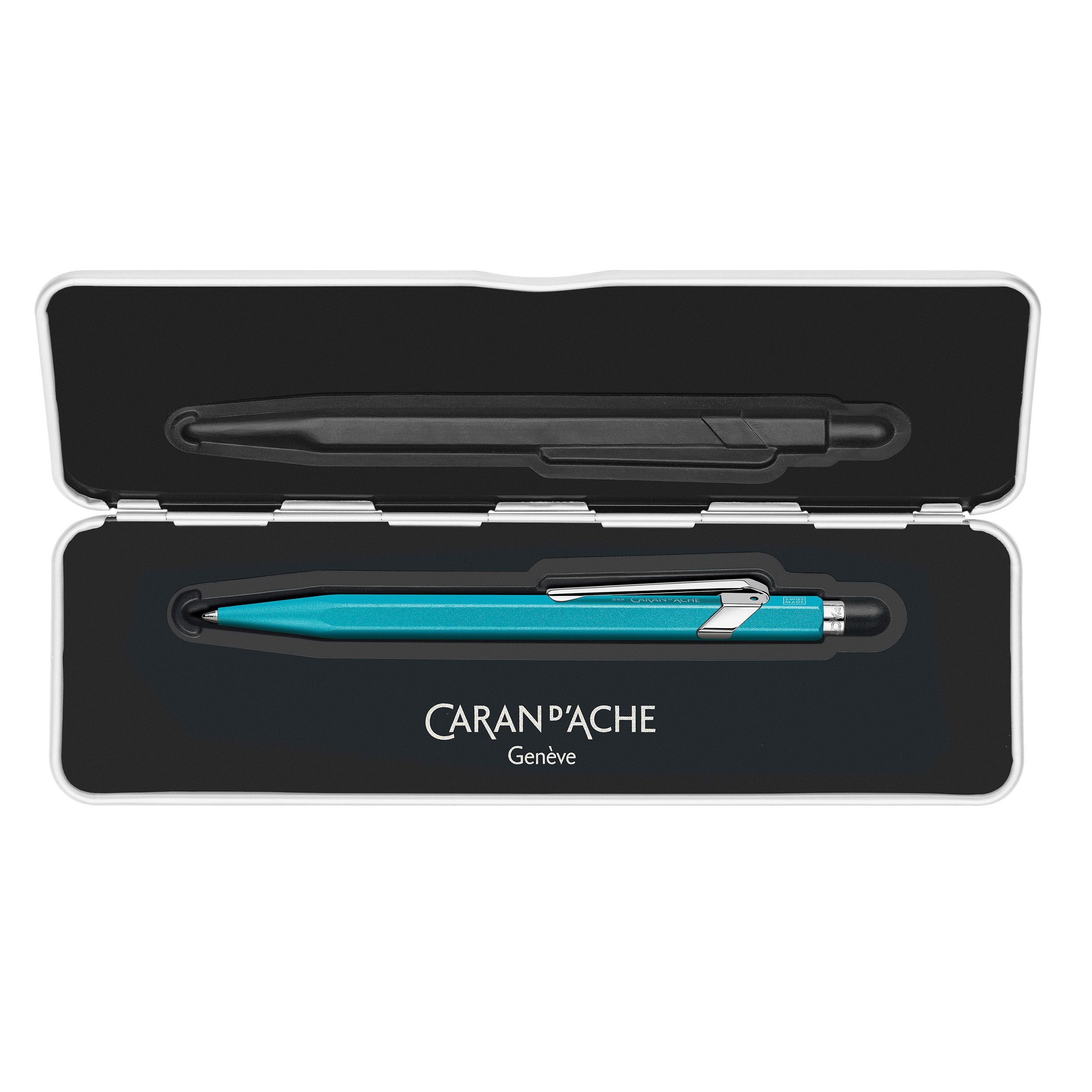 Stylo bille CARAN D'ACHE 849 Colormat - X - Turquoise - 7630002351881