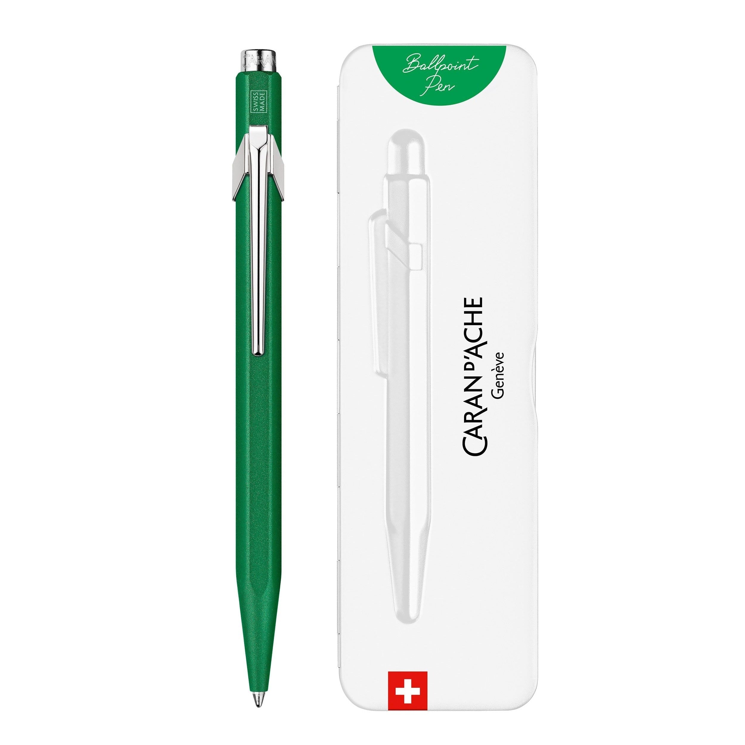 Stylo bille CARAN D'ACHE 849 Colormat - X - Vert - 7630002351942