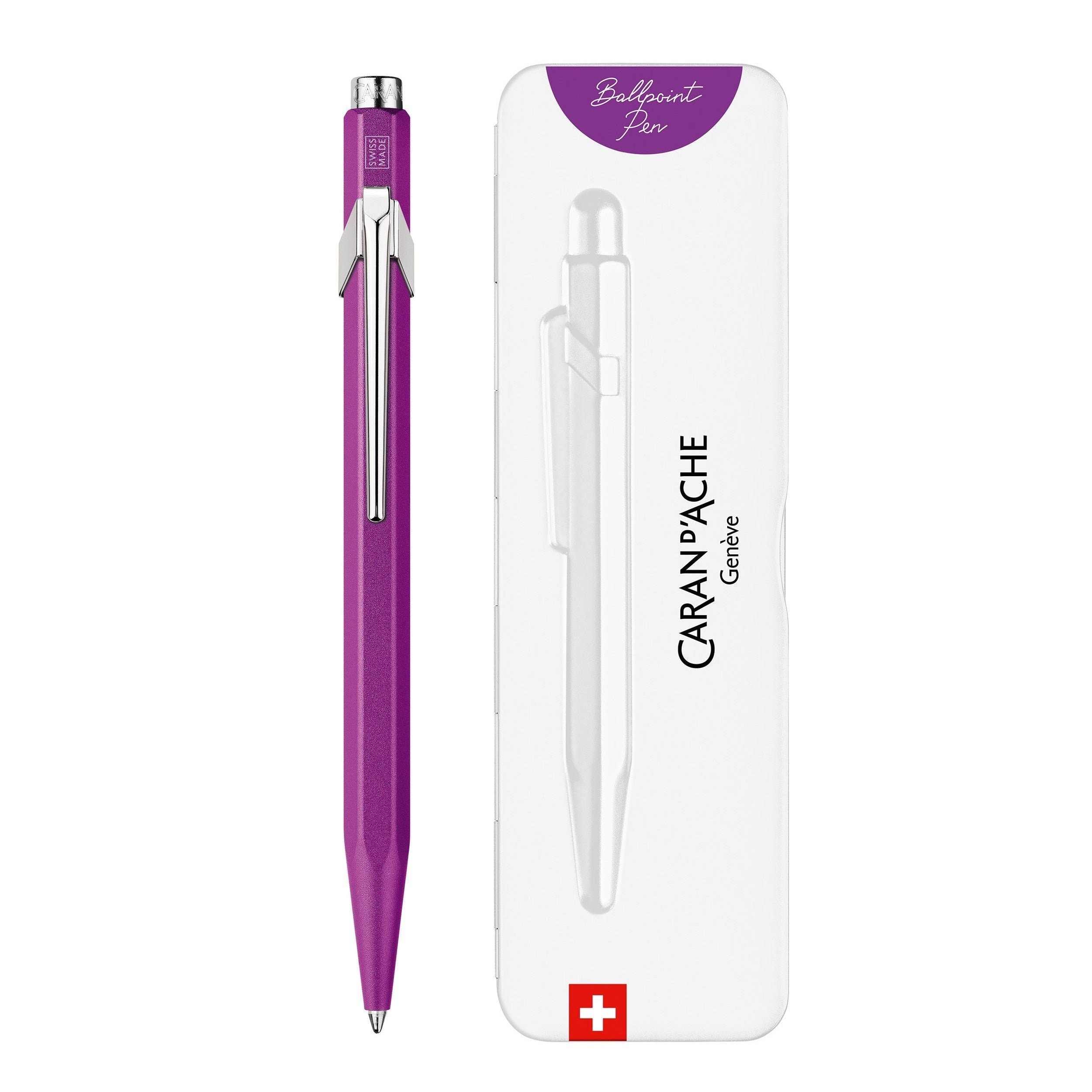 Stylo bille CARAN D'ACHE 849 Colormat - X - Violet - 7630002352048