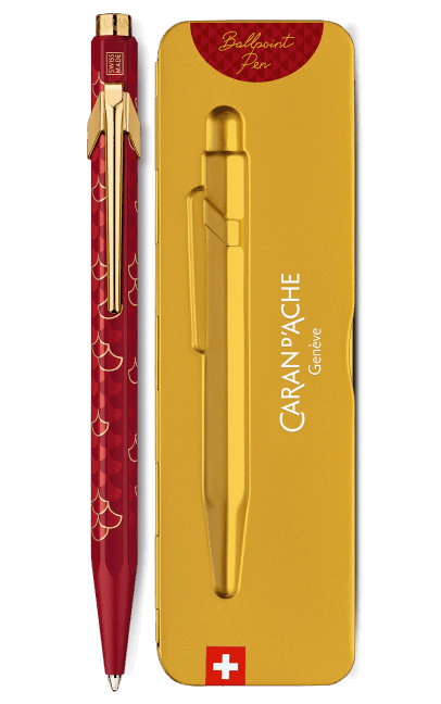 Stylo bille CARAN D'ACHE 849 DRAGON Bordeaux Édition Spéciale - Medium (M) - Bordeaux - -