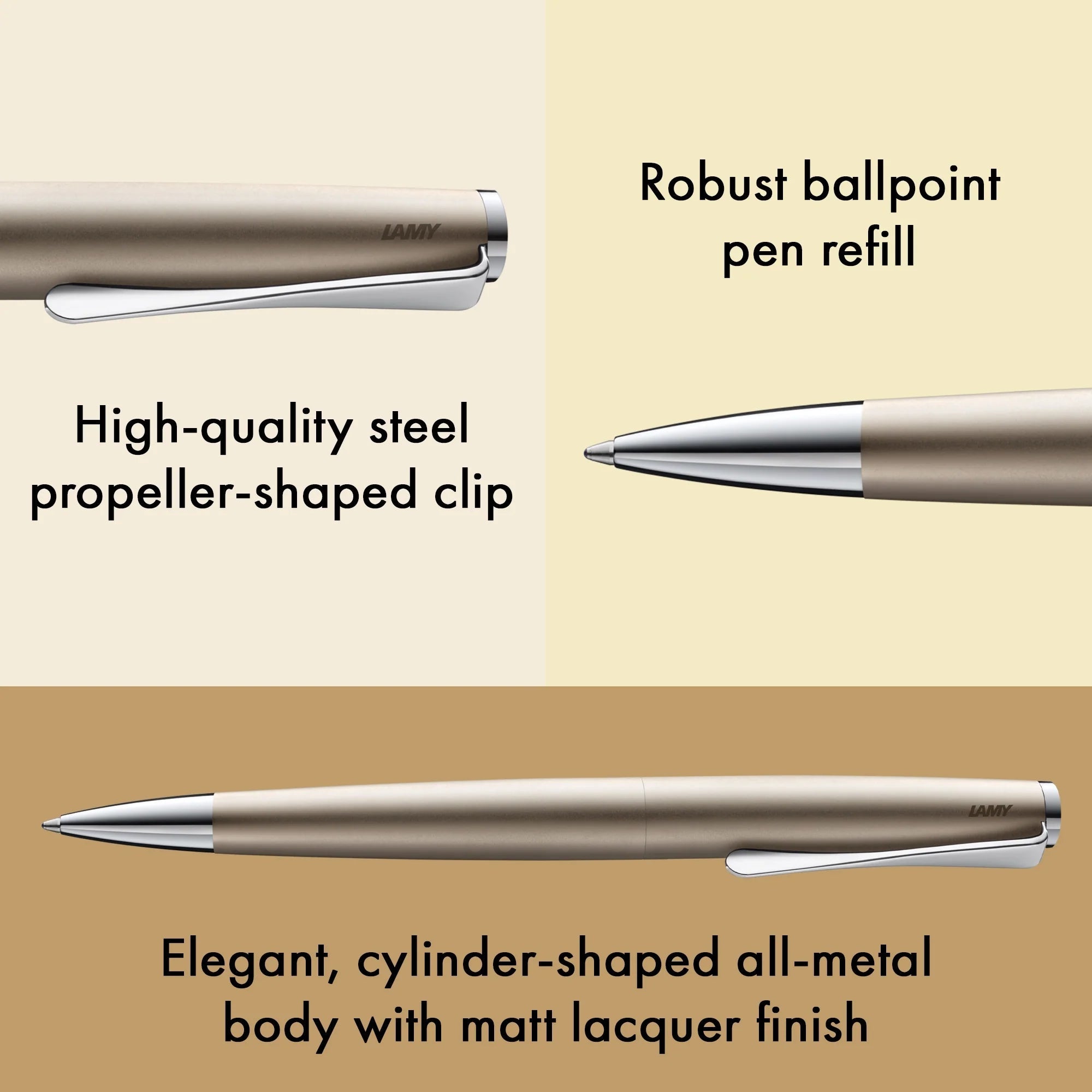 Stylo bille LAMY studio - Palladium - 4014519291060
