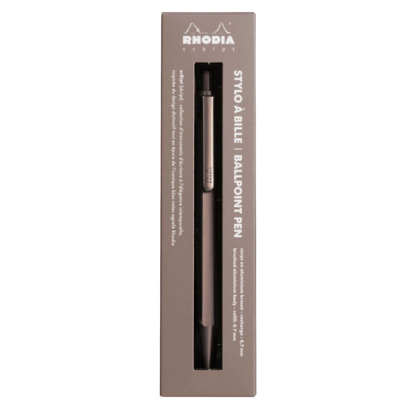 Stylo bille RHODIA scRipt - Bois de Rose - 3037920093857