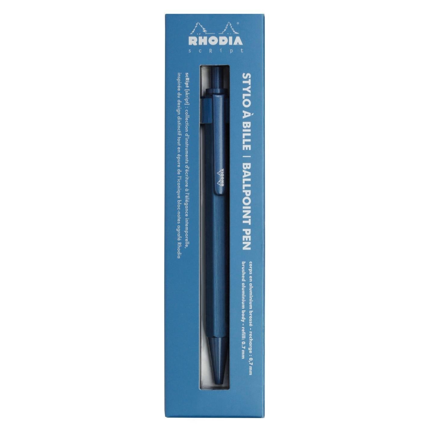 Stylo bille RHODIA scRipt - Navy - 3037920093833