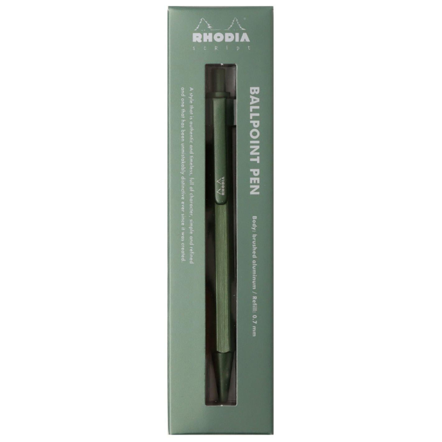 Stylo bille RHODIA scRipt - Sauge - 3037920093871