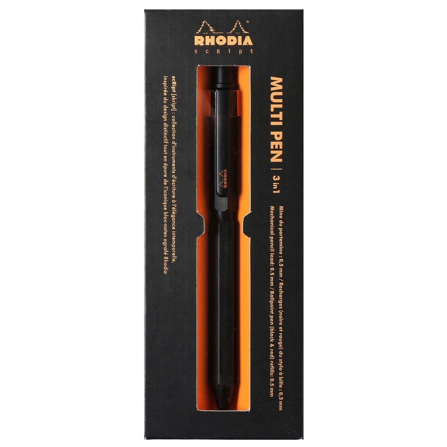 Stylo multifonction RHODIA scRipt - Noir - 3037920093420