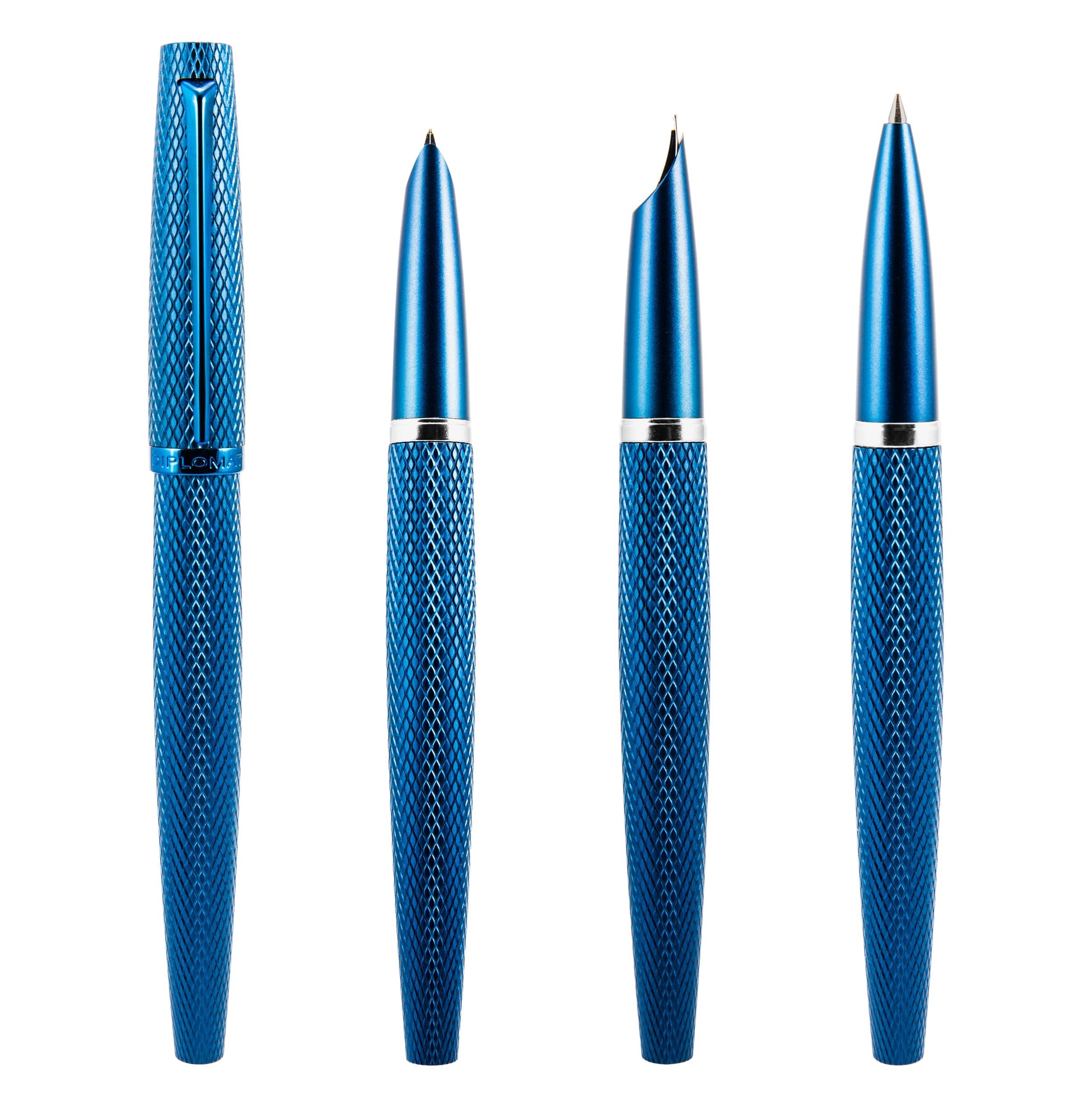 Stylo plume DIPLOMAT Viper - Blue Guilloche - Medium - fine (MF) - 4009746019884