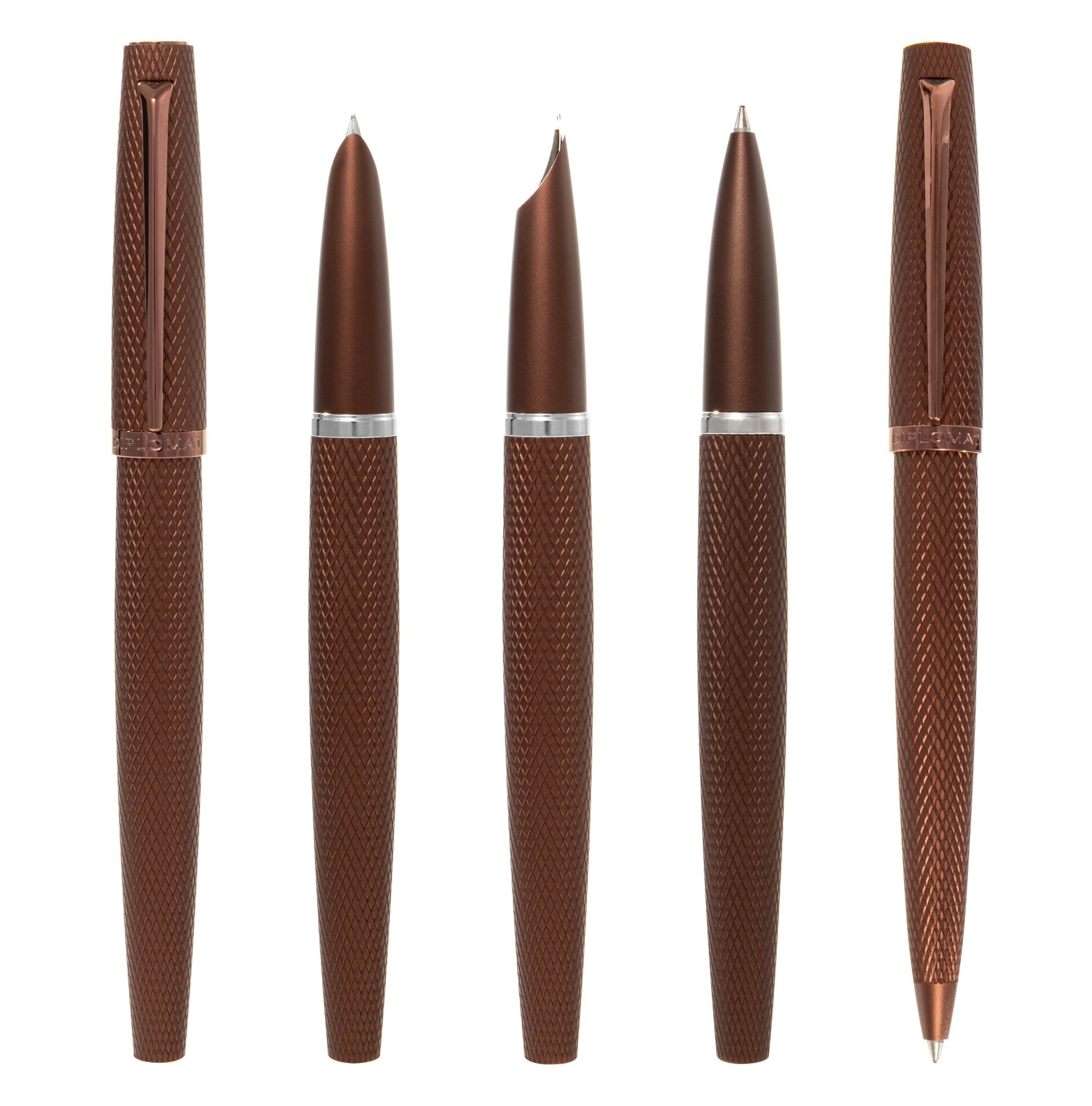 Stylo plume DIPLOMAT Viper - Brown Guilloche - Medium - fine (MF) - 4009746020125