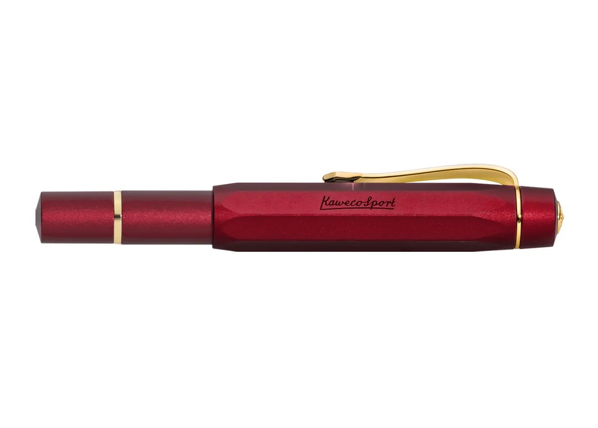 Stylo plume KAWECO Piston Sport AL Bordeaux/Gold - Extra-fine (EF) - 4251734926616