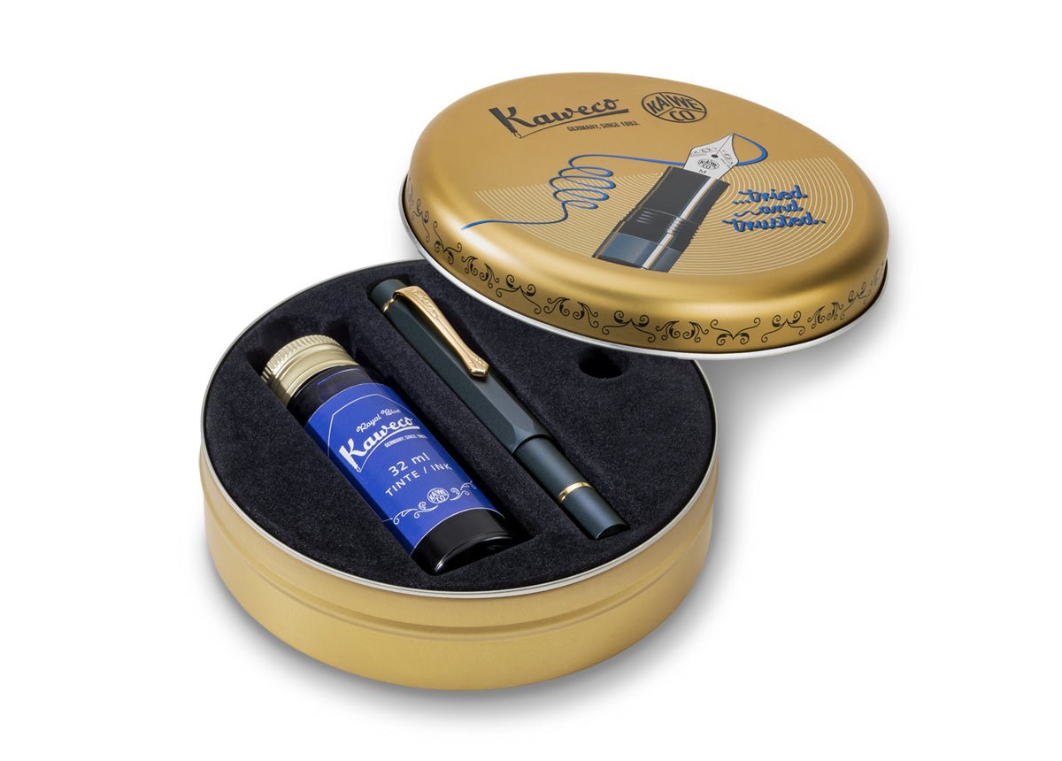 Stylo plume KAWECO Piston Sport AL Navy/Gold - Extra - fine (EF) - 4251734926562