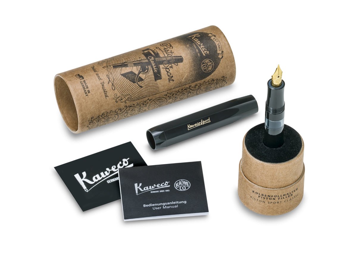 Stylo plume KAWECO Piston Sport Classic Black/Gold - Extra - fine (EF) - 4251734922649