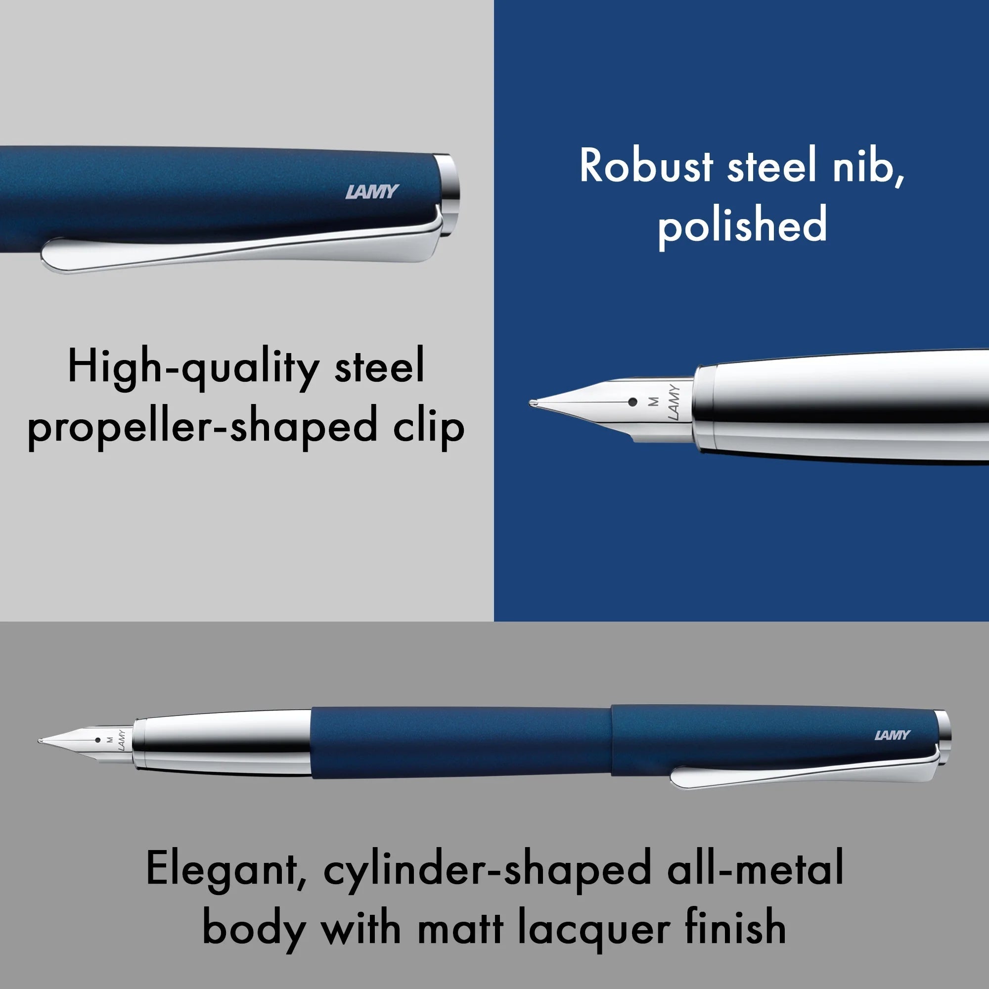 Stylo plume LAMY studio - Imperial Blue - Extra-fine (EF) - 4014519240396