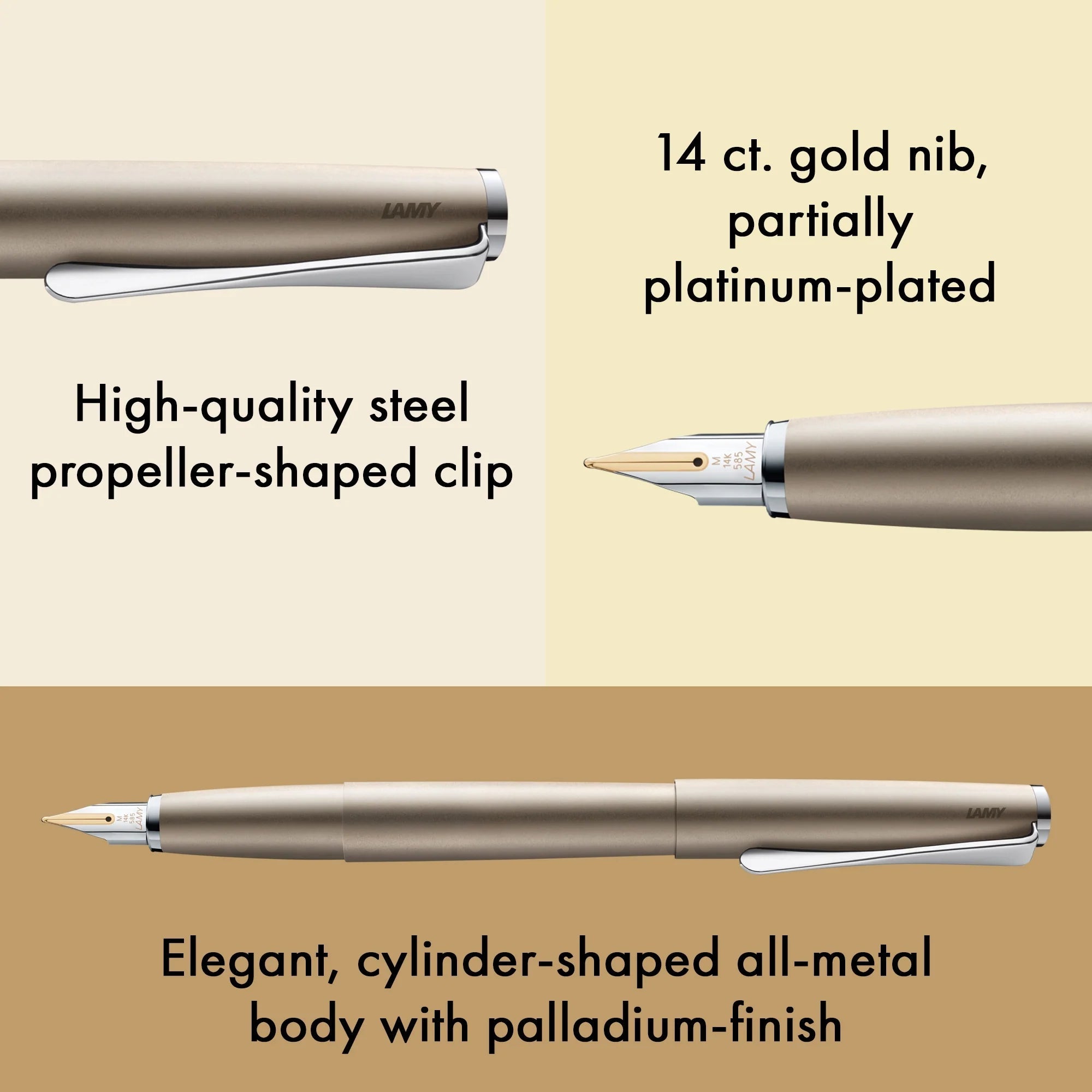 Stylo plume LAMY studio - Palladium - Extra-fine (EF) - 4014519696568