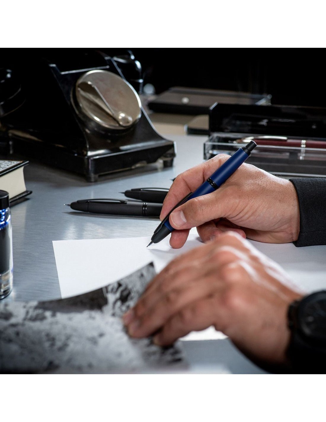 Stylo plume PILOT Capless - Midnight Blue Matte BT - Fine (F) - 3131910256335